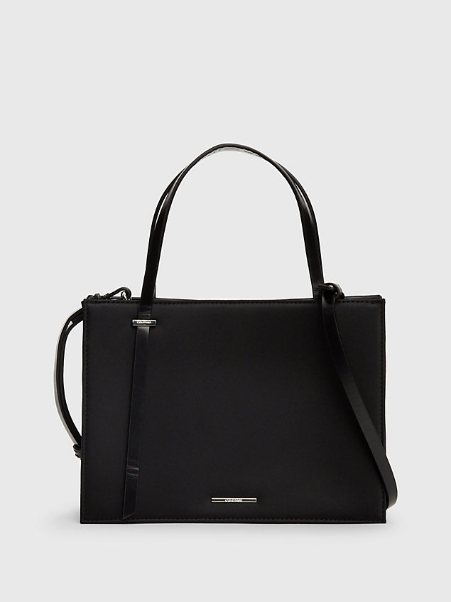 black satin handbag for women calvin klein