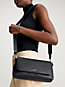 black mono logo shoulder bag for women calvin klein