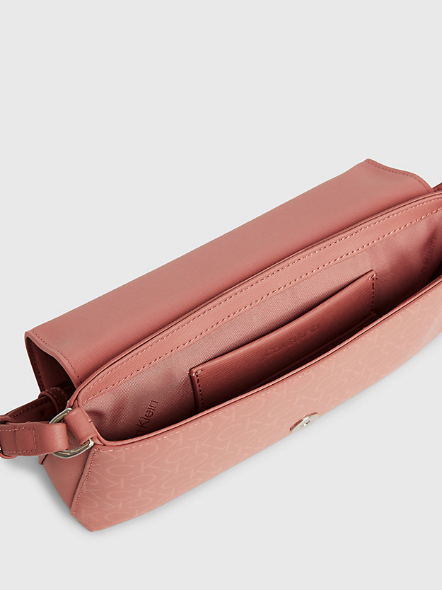 sac bandoulière avec logo ash rose mono pour femmes calvin klein