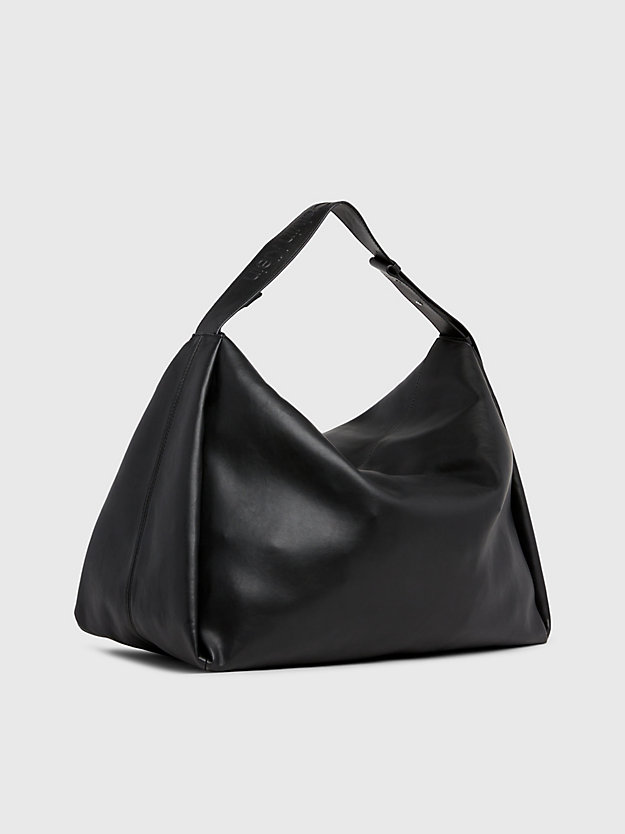ck black große hobo-bag für damen - calvin klein