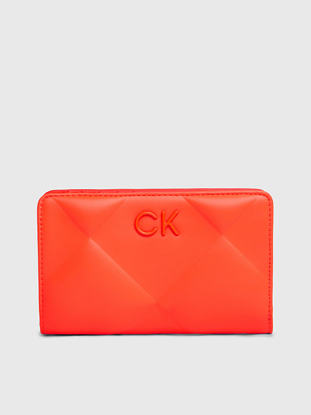 flame quilted rfid bifold wallet for women calvin klein