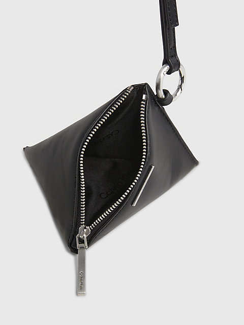 black geometric pouch for women calvin klein