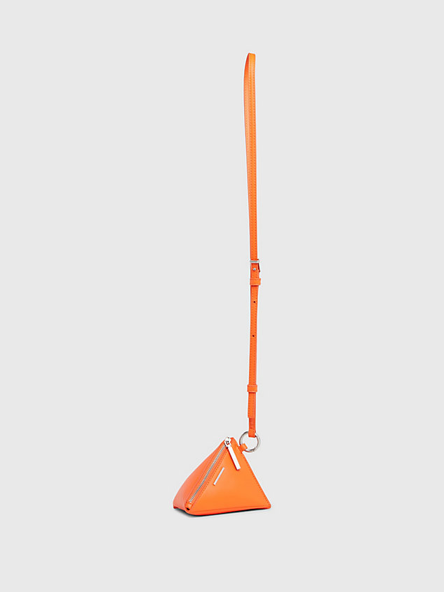 pochette géométrique orange pour femmes calvin klein