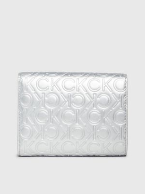 Calvin klein silver wallet new arrivals