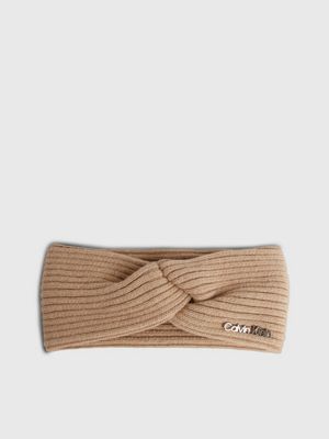 grey gedrehtes stirnband für damen - calvin klein