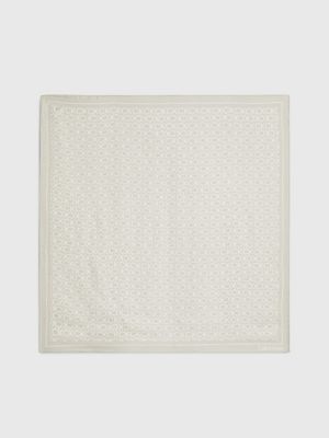 grey logo-seidenschal für damen - calvin klein