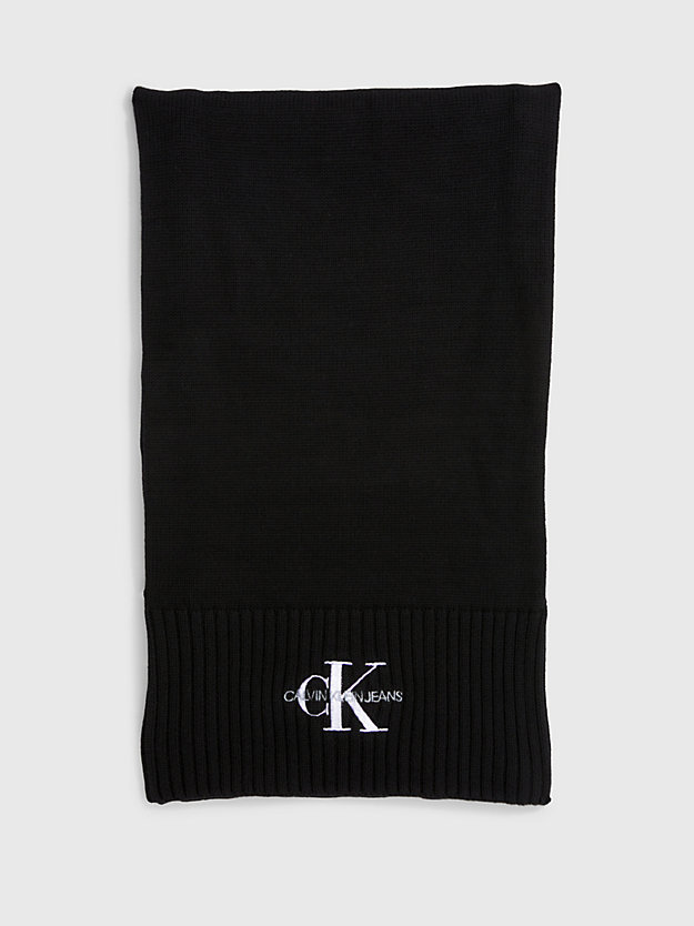 black cadeauset van katoenen muts en sjaal voor dames - calvin klein jeans