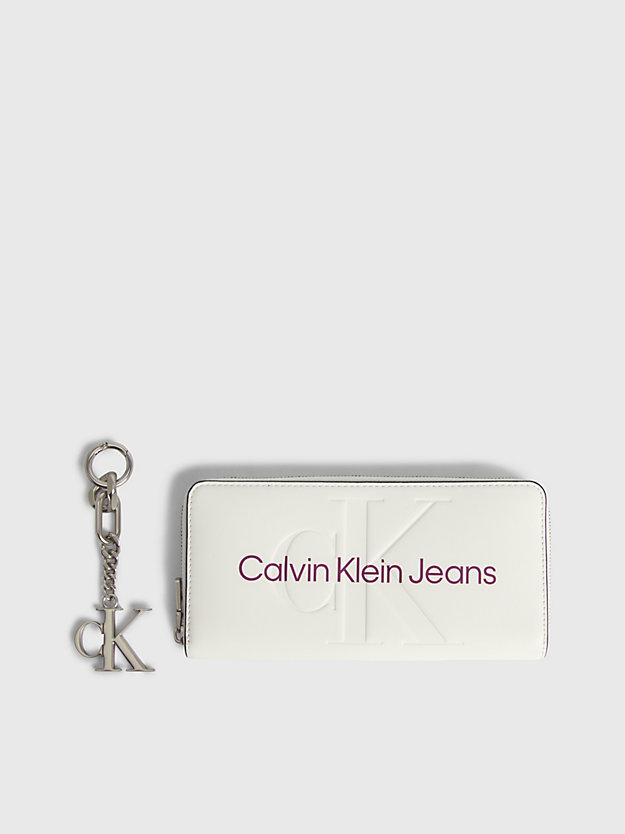coffret cadeau portefeuille et porte-clés ivory pour femmes calvin klein jeans
