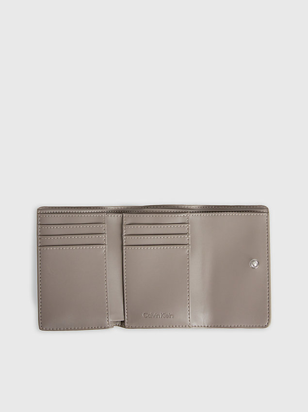 grey dreifach faltbares rfid-portemonnaie für damen - calvin klein