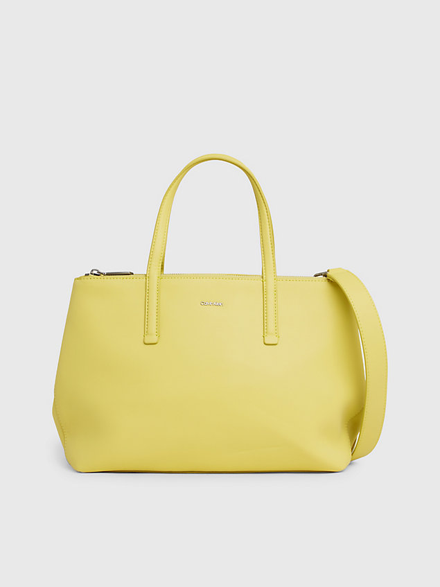 yellow tote bag for women calvin klein