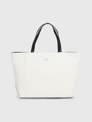 Calvin klein outlet tote bag white