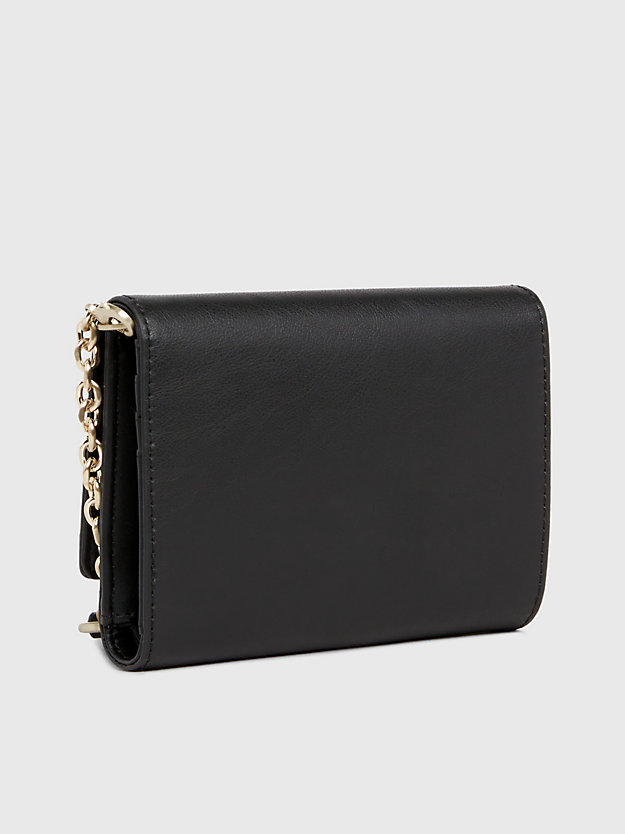 ck black torba przez ramię z portfelem trzyczęściowym dla kobiety - calvin klein