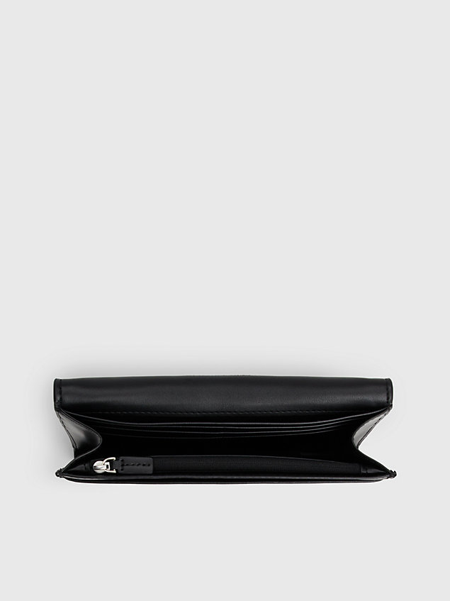 black składany portfel jednoczęściowy z blokadą rfid dla kobiety - calvin klein jeans
