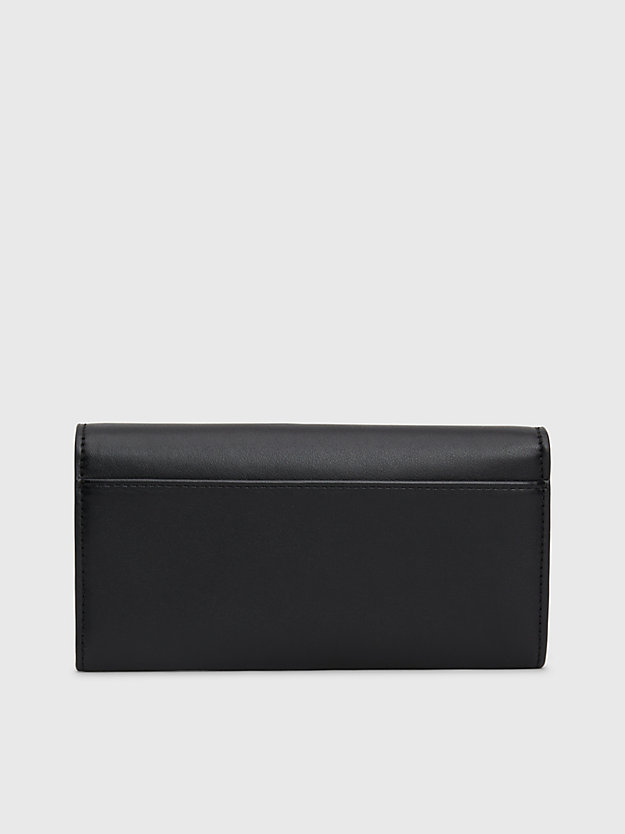 black/metallic logo rfid slimfold wallet for women calvin klein jeans
