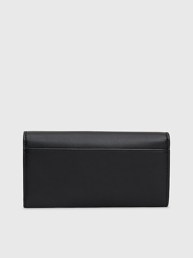 black składany portfel jednoczęściowy z blokadą rfid dla kobiety - calvin klein jeans