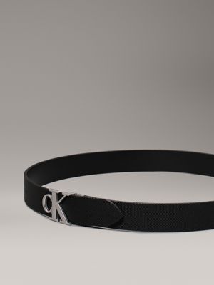 black/black reversible logo belt for women calvin klein jeans