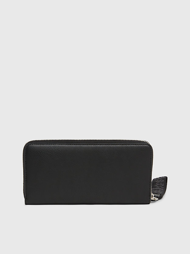 black rfid wristlet zip around wallet for women calvin klein jeans