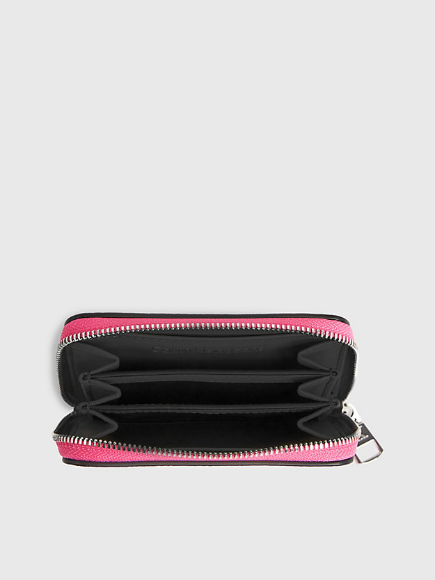 pink amour rfid zip around wallet for women calvin klein jeans