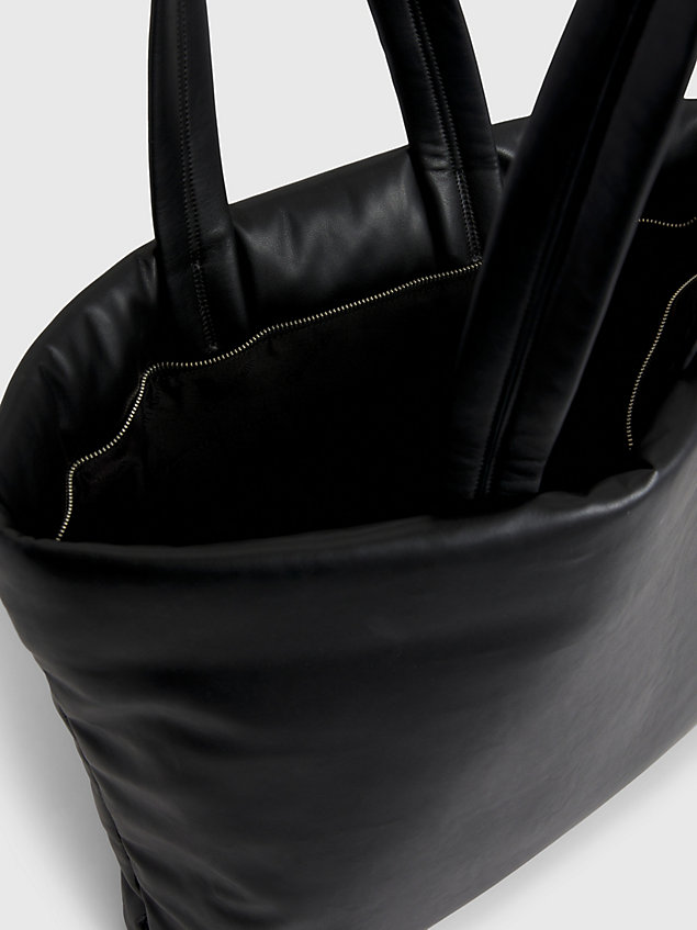 black oversized soft tote bag for women calvin klein