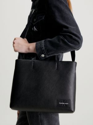 Black snakeskin hotsell tote bag