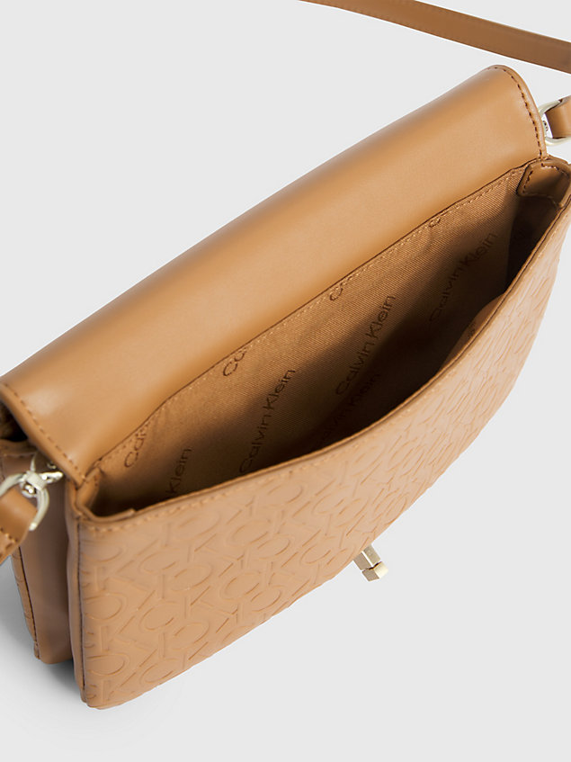 brown slim crossbody bag for women calvin klein