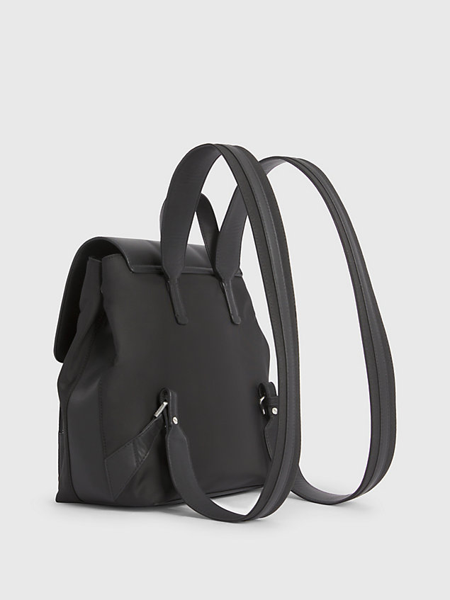 black material mix backpack for women calvin klein