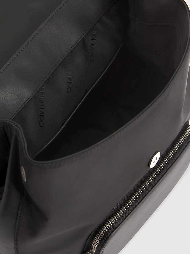 ck black material mix backpack for women calvin klein