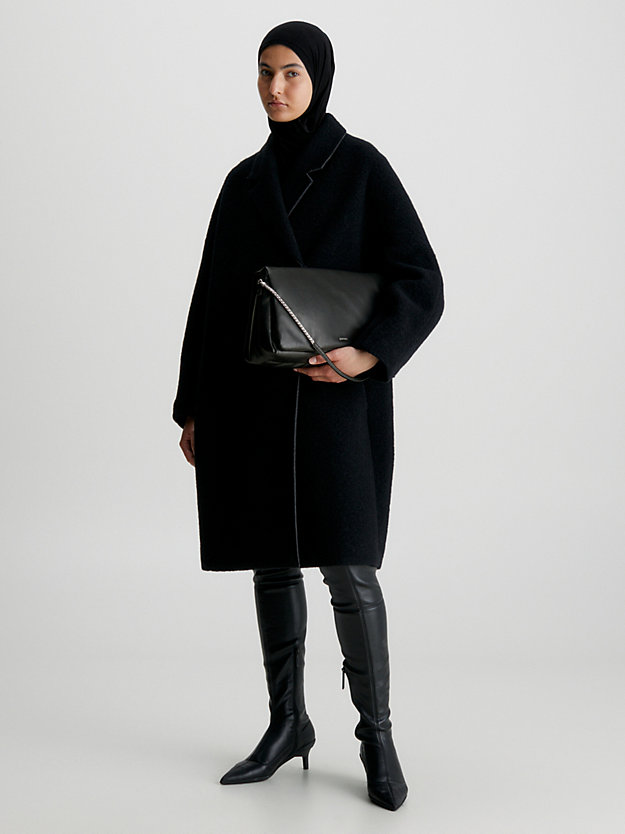 ck black soft shoulder bag for women calvin klein