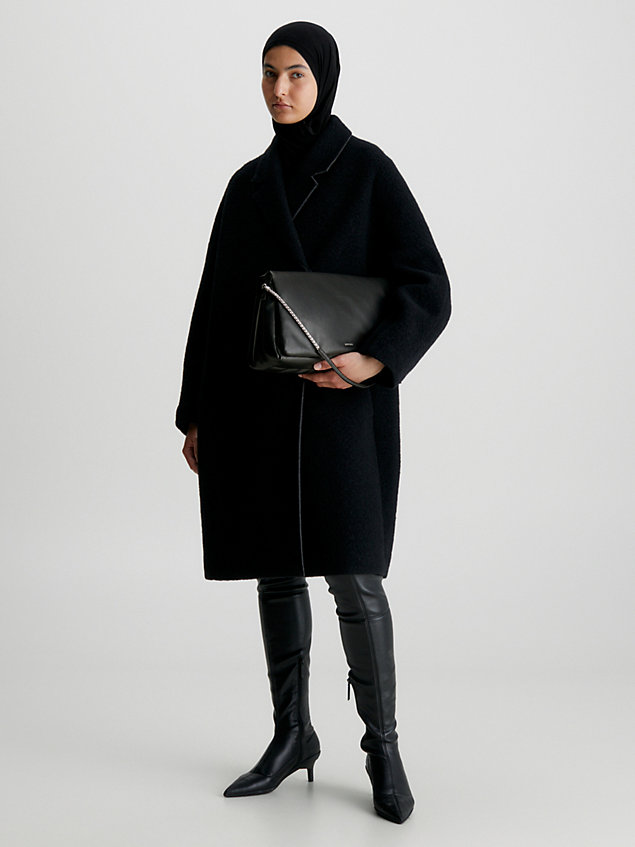 black soft shoulder bag for women calvin klein