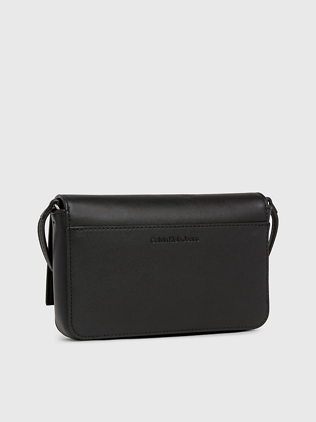 black/metallic logo crossbody wallet bag for women calvin klein jeans