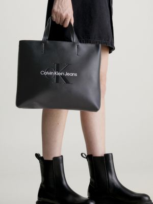 Calvin Klein Jeans SCULPTED MINI SLIM TOTE - Tote bag - black