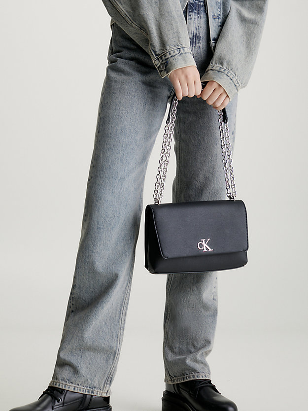black convertible shoulder bag for women calvin klein jeans