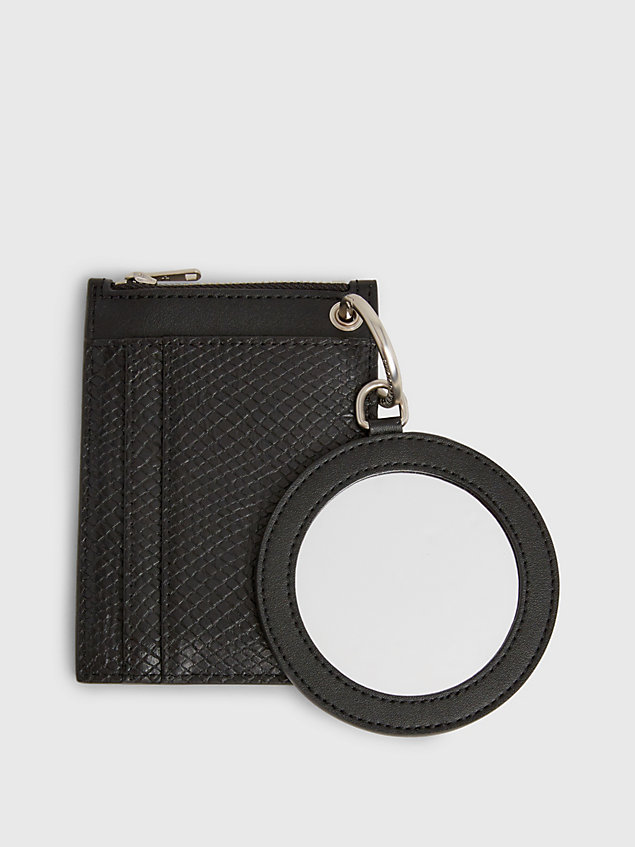 black portfel z zamkiem wokół ze skóry węża dla kobiety - calvin klein jeans