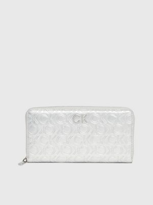 Calvin klein large shop zip around wallet