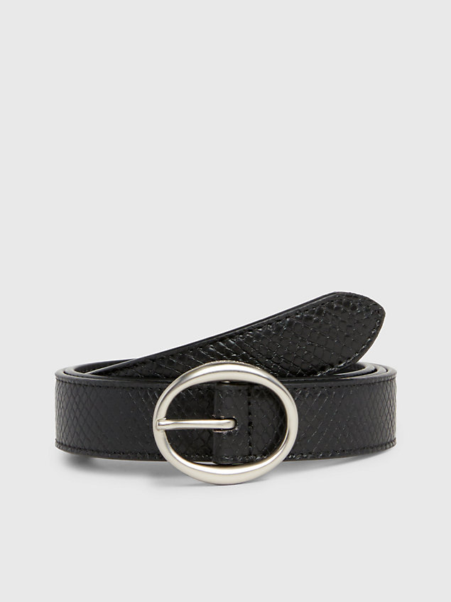 black faux snakeskin belt for women calvin klein jeans