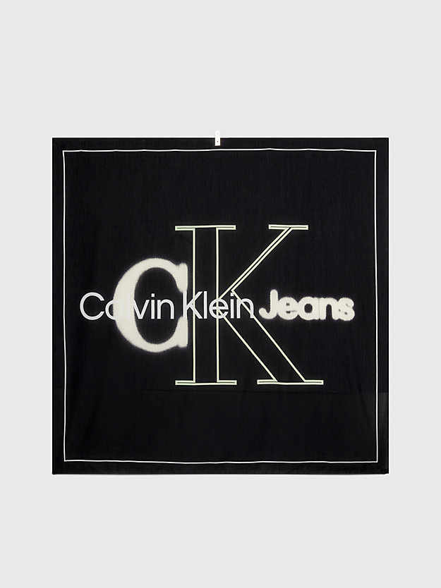 black logo-schal für damen - calvin klein jeans