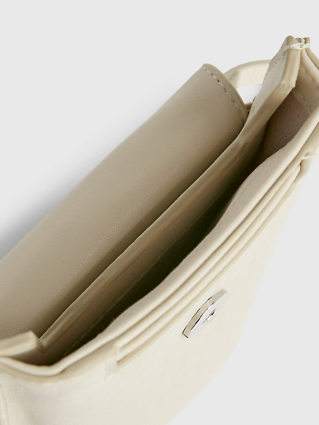 stoney beige epi mono crossbody wallet phone pouch for women calvin klein