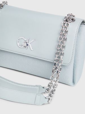 Wandelbare Schultertasche mit Logo-Jacquardmuster Calvin Klein 