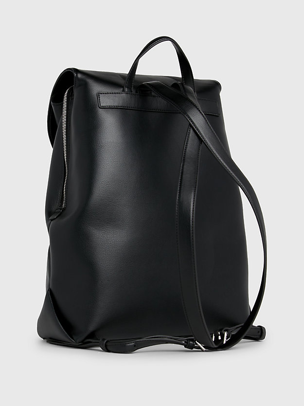 ck black flap backpack for women calvin klein