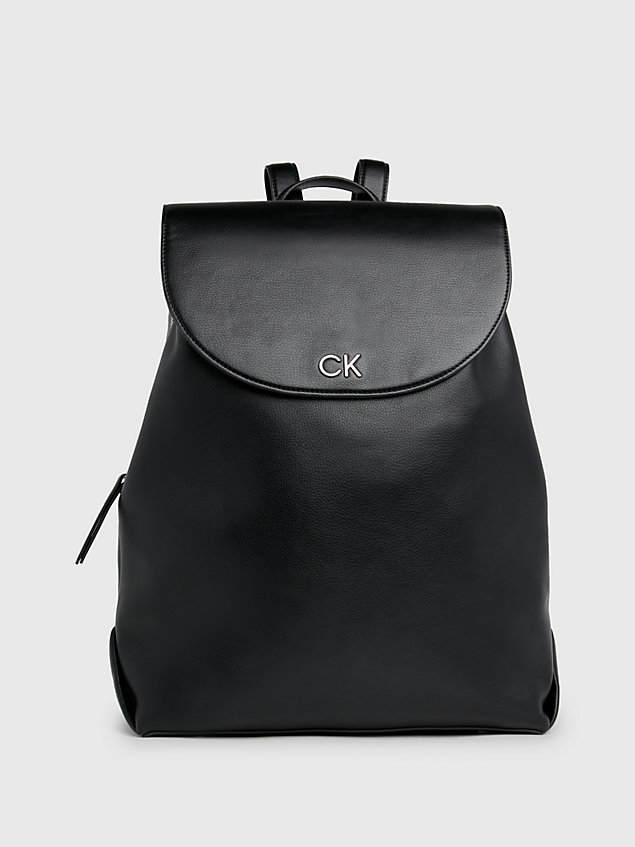 black flap backpack for women calvin klein