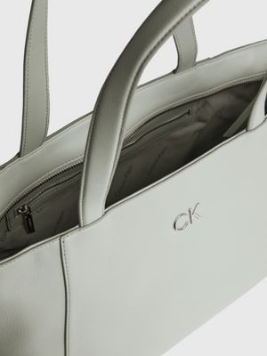 Calvin klein discount silver tote bag