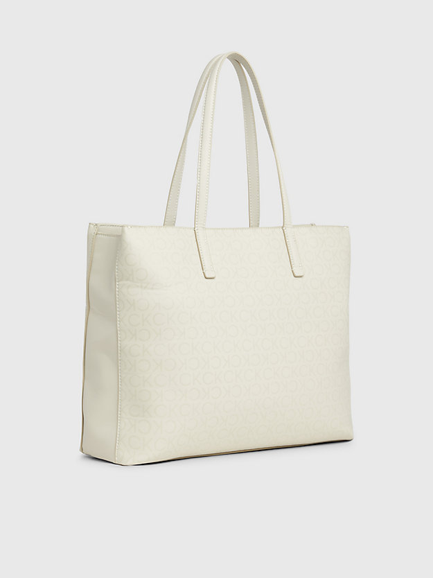 sac cabas avec logo stoney beige epi mono pour femmes calvin klein