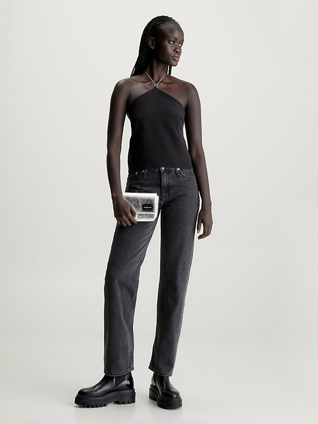 sac bandoulière avec portefeuille texture serpent metallic snake pour femmes calvin klein jeans