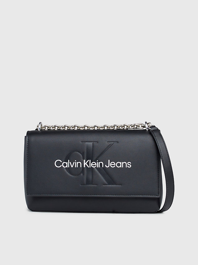 borsa da spalla convertibile black da donna calvin klein jeans