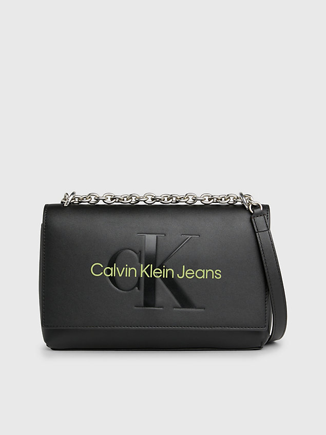 black wandelbare schultertasche für damen - calvin klein jeans