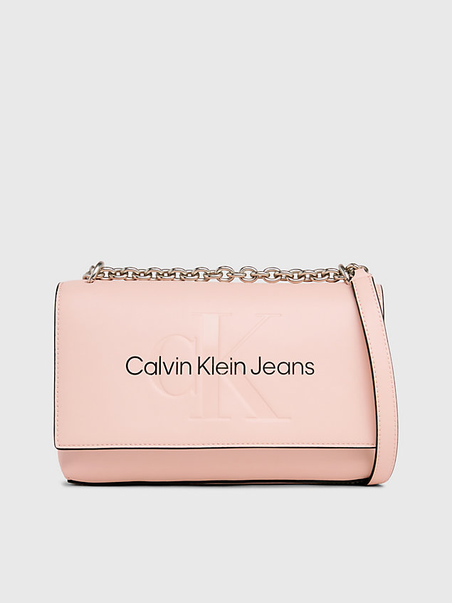 borsa da spalla convertibile pink da donne calvin klein jeans