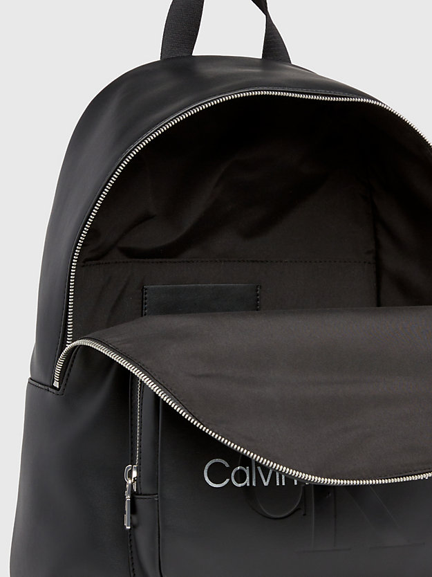 sac à dos rond black/metallic logo pour femmes calvin klein jeans