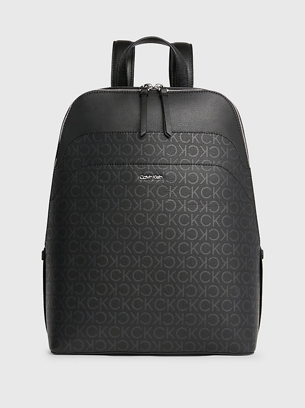 black epi mono logo business backpack for women calvin klein