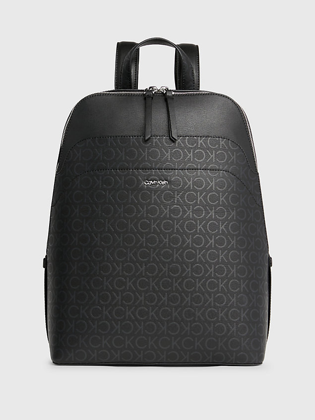 black logo-business-rucksack für damen - calvin klein