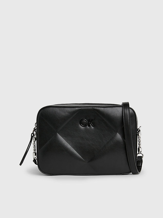 black pikowana torba przez ramię dla kobiety - calvin klein